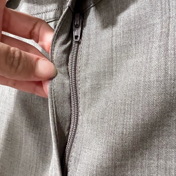 ST JOHN High Waist Belted Tailored Workwear Academia Gray Trousers Sz 8 - Picture 5 of 7